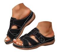 Générique Sandales Es Femme Avec Talon Bloc Chaussure Compensé Mules Femmes Compensés Été Claquettes Femme Sandales Avec Perles Tongs Confortables Pour Piscine Plage Mer Été