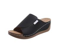 Générique Sandales Et Mules Pour Femme Nu-Pied Confort Semelles épaisses Chaussures De Vacances Anti-Dérapant Respirantes Chaussons Bout Ouvert Bohême Claquette Femmes Idéal Compensé Premium