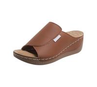 Générique Sandales Et Mules Pour Femme Nu-Pied Confort Semelles épaisses Chaussures De Vacances Anti-Dérapant Respirantes Chaussons Bout Ouvert Bohême Claquette Femmes Idéal Compensé Premium