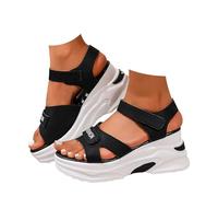 Générique Sandales et mules pour femmes Sandales d'été épais, goujon, respirantes, tendance et polyvalentes, chaussures basses décontractées pour femmes. compensées femme été espadrille (39)