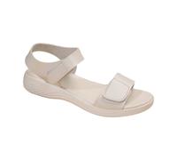 Générique Sandales Femme Compensées Confortable Blanches Femmes Décontracté Côté Creux Pâte De Cuir Pente Bas Chaussures Été Mode Dames Sandales Sandale Blanche Femme Plateforme (White,41)
