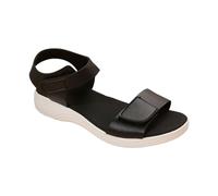 Générique Sandales Femme Compensées Confortable Blanches Femmes Décontracté Côté Creux Pâte De Cuir Pente Bas Chaussures Été Mode Dames Sandales Sandale Blanche Femme Plateforme (Black,37)