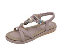 Générique Sandales Femme Été AntidéRapantes Respirantes et Nu-Pieds BohêMe Bout Ouvert Plates éLastique Chaussures Confortable OrthopéDique Pantoufles Décontracté Plage Piscine Chaussures