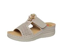 Générique Sandales Femme éTé Chaussons Femmes Confortables Design Ouvert Semelle Intérieure Fleurie Idéaux Détente Plage Sortie Estivale Quotidienne (Grey, 40)