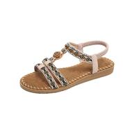 Générique sandales femme été chaussures Plat ample léger résistant, intégré dans tous moments quotidiens(Rosa40)