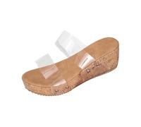 Générique Sandales Femme Été Compensées Liège, Nu Pieds Mode Sandale Orthopedique Chaussures Confortable Sandalette Larges Pied Soutien Voute Plantaire, Sandales Femmes