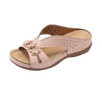 Générique Sandales Femme Été Compensées Mules Sandales Confort Plates Bout Ouvert Respirantes Antidérapantes Pieds Large Légèr Chaussures Femme Ete Talon De Plage Décontractées
