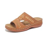 Générique Sandales Femme Ete Confortable Compensé Avec Motif Floral Sandales De Plage Soutien De La Voûte Plantaire Anti-Dérapantes Bout Ouvert Claquettes Douche Respirant Douce Chaussures