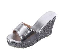 Générique Sandales Femme Ete Confortable Compensé Sandales En Cuir With Arch Support Bout Ouvert Antidérapantes Pantoufles Douche Respirant Grandes Tailles Claquette De Marche