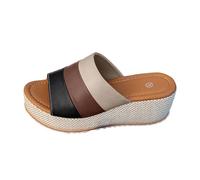 Générique Sandales Femme Été Confortable Élégantes Pantoufles Bohème Ete Pied Large Cuir Tongs Sandales Chic Élégante Chaussures Orthopédiques Femme Été Tong Sandale Confort Sandale De Randonnée