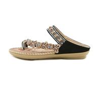 Générique Sandales Femme Été Confortable Facile À Enfiler Pied Extra Larg Chaussure Pantoufles Léger Basket Sneakers Sabot De Charpente Talon Respirantes Plateforme Pour (Le noir,35)
