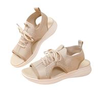 Générique Sandales Femme Été Confortable Mule Femmes Sandale Mode Bout Fermé Plateforme Anti-dérapantesSandales Chaussons de Plage Vacances Pantoufles Talons Blocs Orthopédiques Compensée Légère