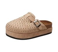 Générique Sandales Femme Été Confortable Sandales Compensées Pour Femme Classiques Compensées Chaussons De Plage Sandale a Talfemme Printemps Bohèmes Tendance Flip Flop Sandale Blanche