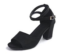 Générique Sandales Femme éTé Confortable Sandales élégantes pour femmes,idéales pour le travail,les rendez-vous et les vacances. Modèle à bout ouvert avec talons hauts,idéal l'été.(Black,43)