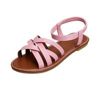 Générique Sandales Femme Été Modèle Bout Ouvert Bride Croisée Multiple Bande Extensible Arrière Talon Pour Marche Quotidien Plage Vacance Détente Urbain Mode Tendance Confort Souple (39)