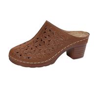 Générique Sandales Femme éTé Sandales compensées d'été,mules à talons épais,tongs de plage confortables et décontractées pour l'extérieur