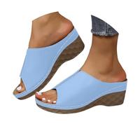 Générique Sandales Femme Mules Femme Sandales Compensees Confortable Mules Été Plateforme Bout Ouvert Rome Chaussures Vintage Pantoufles Tendance Plage Printemps 2026 Mignonnes Sexy Travail Bureau