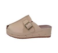 Générique Sandales Femme Plateforme Bout Ouvert Rome Chaussures Vintage Pantoufles Antidérapantes Confortable Croisé Cheville Élastique Sandals Mule Femme Été Confortable