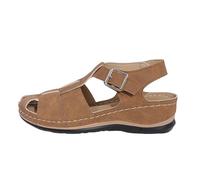 Générique Sandales Femme Talon, Sandales Femme Été, Chaussures À Talon Décontractées D'été Fermées Aux Orteils À Enfiler Upper Confortable Assorties Aux Jeans