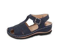 Générique Sandales Femme Talon, Sandales Femme Été, Chaussures À Talon Décontractées D'été Fermées Aux Orteils À Enfiler Upper Confortable Assorties Aux Jeans
