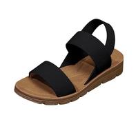 Générique Sandales Femme Talon, Sandales Femme Été Confortable, Confortables Sorties Été Rendez-Vous Bout Ouvert Bandes Élastiques Enfilage Facile Chaussure