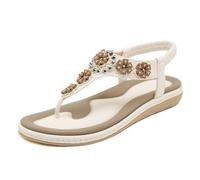 Générique Sandales Femme Talon, Sandales Femme Été, Confortables Décontractées Travail Rendez-Vous Tong Bande Élastique Facile Été Chaussure