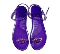 Générique Sandales femmes comfortable Dames été strass cristal gelée orteil plage grande taille plat Sandales transparentes Bout Ouvert Cuir Été Plates femme Sandale femme ville