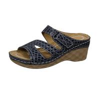 Générique Sandales Femmes Été Confortable En Cuir Semelles Épaisses Sandales De Plage Soutien Voûte Open Toe Semelle Compensée Antidérapantes Claquette Respirant Légère Chaussures D'Été Décontractées