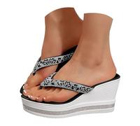 Générique Sandales femmes hauts pour femmes, tongs tendance avec strass décoratifs, chaussures bohèmes populaires auprès des filles sandales orthopédiques femme avec soutien Sandale femme soirée