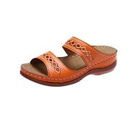 Générique Sandales Femmes Nu-pieds Orthopédique Compensées Confortable de Plage Pantoufles Femme été Respirantes Semelles épaisses Anti-dérapant Chaussures Bohemia Romain Sandals Protégez Chevilles