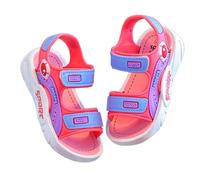 Générique Sandales Fille Été Deux Brides Ajustables Plates Confortables Chaussures Enfant Petite et Grande Fille