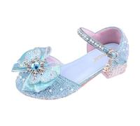 Générique Sandales Filles Talons Hauts Cristal Chaussures Habillées Spectacle Scène Nouvelle (Blue, 32 Big Kids)