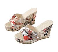 Générique Sandales Orthopédiques, Confortable Orthopedique Chaussures Ete Larges Sandalette Compensees Mode Classiques Été Sandale Plateforme Femme, Claquettes Femme Maison