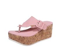 Générique Sandales OrthopéDiques Femme Pantoufles à chevrons solides à semelles épaisses pour femmes d'été(43)