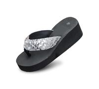 Générique Sandales Orthopédiques Pour Femmes Compensées Paillettes Sandales De Marche Avec Soutien Anti-Dérapantes Open Toe Plateforme Chaussures Respirant Grandes Tailles Chaussons Été