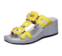 Générique Sandales Piscine Femme Sandales Compensées Femme Été Confortable Décontracté Tongs Orthopédiques Fleur 2026 Fit Flops Pour Femmes Noires De Soutien Enfants Chaussures Femmes Avec Diamants