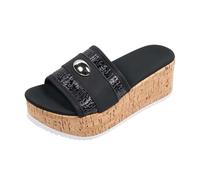 Générique Sandales Plateforme Femme Tendance Élégante Confortable Douce Bout Ouvert Sandales de Vacances Plage Femme Estivale Léger Antidérapante Diverse Marche