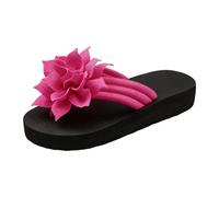 Générique Sandales Plates À Entre-Doigts Avec Motif Floral Sandales De Plage Décontractées Pour L'Été Idéales Pour Détendre En Plein Air