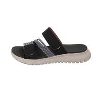 Générique Sandales plates décontractées à plateforme, chaussures de plage à enfiler avec bride auto-agrippante réglable pour un confort optimal des pieds larges (Black, 40)
