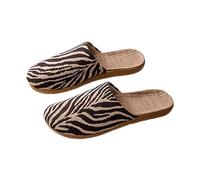 Générique Sandales Plates Femme Confort Sandales Noires Pantoufles Unisexes Imprimées,Respirantes Et Tissées,pour L'Intérieur,Sans Semelle,pour Hommes Et Femmes. Chaussures Femme Confort (Coffee,39)