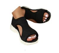 Générique Sandales Plates Femme Été Bout Ouvert Leger Confortable Chaussures Respirantes Orthopédique De Plage Chaussure Pas Cher Nu-Pieds Comfy Marche 2025 Confort Sandale Ete Sandale Antidérapant
