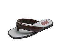 Générique Sandales Plates Femme Noires Pieds Larges Tongs de Plage Décontractées À Semelle Épaisse pour Femmes,Sandales D'Été Claquettes Femme Piscine Chaussures Confort Chic (Blue,37)