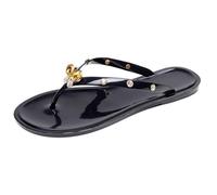 Générique Sandales Plates Femme Pieds Larges Confortable Été Sequin Fond Clip Sandales Fleur Toe Clip Femmes de Plage pour Femmes À Bout Plat Claquette Femme Chaussures (Yellow,41)