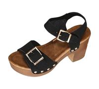 Générique Sandales Plates Femme Sandales Compensées Femme Été Confortable Décontracté Tongs Orthopédiques Fleur Semelle Souple Chaussures Faux Cuir Anti'dérapantes Respirantes Bohême Avec Talon Bloc