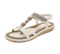 Générique Sandales Plats Femme ÉTé Confortable Mode Tong Plage Claquettes Chic OrthopéDique Pantoufles DéContracté Plage Piscine Chaussures Été Marche, Sports et Loisirs