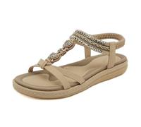 Générique Sandales Plats Femme ÉTé Confortable Mode Tong Plage Claquettes Chic OrthopéDique Pantoufles DéContracté Plage Piscine Chaussures Été Marche, Sports et Loisirs