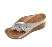 Générique Sandales Pour Femmes Sandales Bout Ouvert Chaussures Femme Compensées Chaussons De Plage Sandale Chaussure Femme Confortable Sandale Compensee Été Respirantes Et Confortables (43)