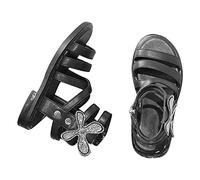 Générique Sandales pour filles été strass sandales édition coréenne semelle souple à la princesse chaussures tendance (Black, 28.5 Little Child)
