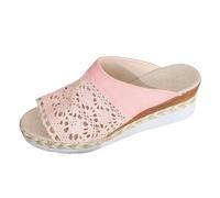Générique Sandales Sandales Compensees Femme Confortable Mules Été Plateforme Bout Ouvert Rome Chaussures Vintage Pantoufles Chaussures Anti'dérapantes Respirantes Bohême Bout Ouvert Avec Talon Bloc