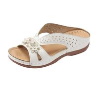 Générique Sandales Talon Compensé Femme Compensées Ajourées Sandales De Marche Avec Soutien Antidérapantes Open Toe Plateforme Sandales Plates Respirant Style Estival Claquette De Marche